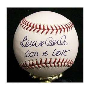 Bernie Carbo Autographed Baseball God is Love   Autographed Baseballs 