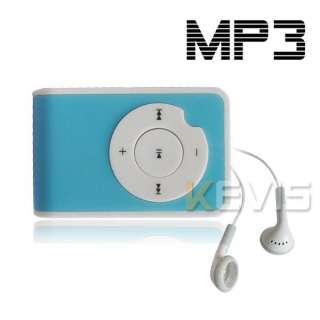 Clip Mini  Player Support UP To 2GB 4GB 8GB Micro SD TF Card Blue 