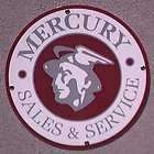 mercury sales and service porcelain metal sign nr  