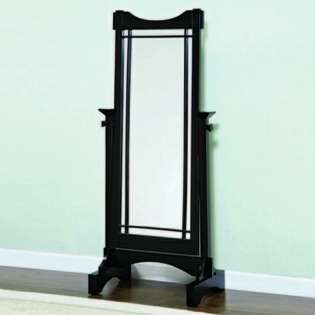 Powell Mission Black Finish Free Standing Cheval Mirror 
