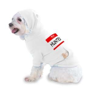 name is HUNTER Hooded (Hoody) T Shirt with pocket for your Dog or Cat 