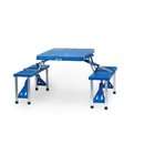 Picnic Time Portable Folding Picnic Table with Seating for 4, Blue