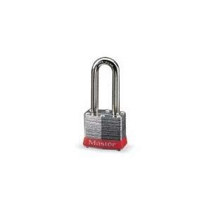  MASTER LOCK 3LHRED Padlock,Steel,Red,Shackle Height 2 In 