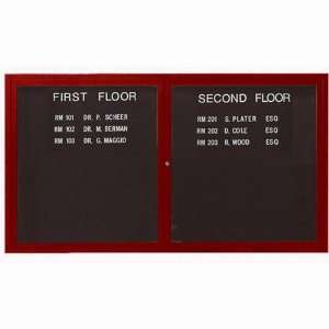  Aluminum Directory with Wood Look Finish Frame Color Cherry Wood 
