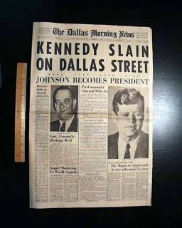 Best 1963 JOHN F. KENNEDY JFK ASSASSINATION Rare Dallas TX Texas Old 