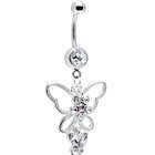 Body Candy Crystal Clear Budding Beauty Flower Belly Ring