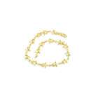VistaBella Ladies Solid 14k Yellow Gold Star Charm Links Bracelet