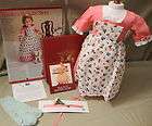 American Girl Doll Felicitys Spring Gown with Pinner Apron   Retired 