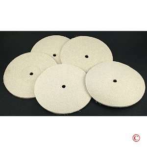  5 piece 8 20 Ply White Spiral Stiched Buffing Wheels 5/8 