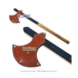  Medieval Practice Wooden Two Handed Battle Axe Sports 