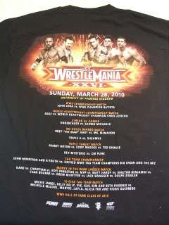 Wrestlemania 26 John Cena Superstars WWE T shirt Brett  