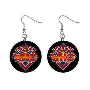  Doctor Who Diamond Logo Button Earrings 