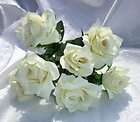  ROSES ~ IVORY CREAM ~ Soft Silk Wedding Flowers Bouquets Centerpieces