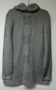 SOMA BY CHICOS TEXTURED COLLAR SWEATER NWT $98 SZ XS  
