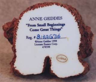 1998 ANNE GEDDES BABY BEAR SMALL BEGINNINGS FIGURINE  