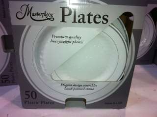 50ct Premium Quality Heavyweight Plastic Plates  