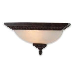   Verona Wall Bracket Cognac with Stone Alabaster Globe # RW2152CGN