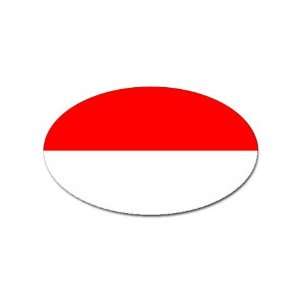 Monaco Flag oval sticker