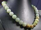 Green Bead Necklace Jade Jadeite Nephrite Citca 1970  