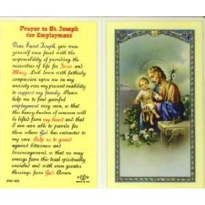  St. Joseph   Employment Prayer Holy Card (800 385)   10 
