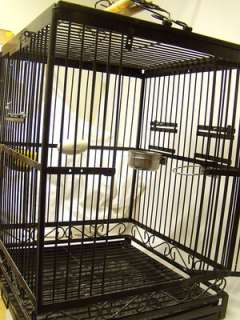   HEAVY DUTY 24x24x56 METAL PLAYTOP BIRD OR SMALL ANIMAL CAGE ON WHEELS