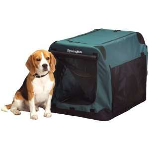 Remington Soft Sided Collapsible Kennel   Medium   Green   30x22x22 