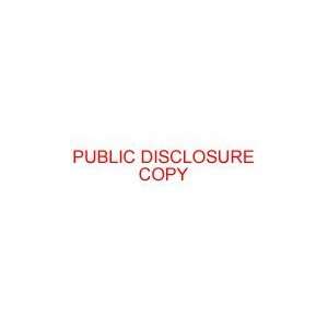  PUBLIC DISCLOSURE COPY Rubber Stamp for office use self 