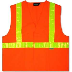  14650 S17 Class 2 Safety Vest with High Gloss Trim, Orange, 4X Large