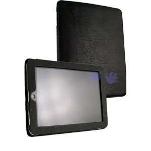  iGg iPad Rugged Slim Leather Case   Black (Free Screen 