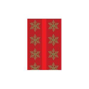  100% Recycled Gift Wrap   Red/Gold Snowflake Kitchen 