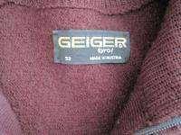Geiger Tyrol Mens Jacket Sz 52/US 41 BOMBER Coat Wool Maroon  
