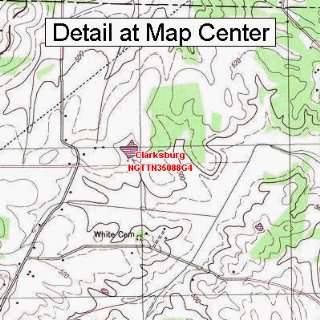  USGS Topographic Quadrangle Map   Clarksburg, Tennessee 