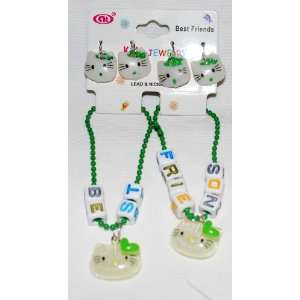  Green BFF Best Friends Set Girls Bracelets & Earrings 