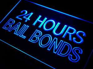 i461 b Bail Bonds 24 Hours Neon Light Sign  