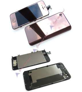 MIRROR LCD Display+Touch Digitizer+Home Button+Back Housing For iphone 