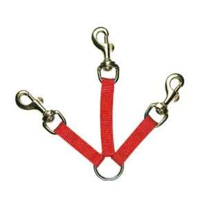   Way Large Dog Coupler with Nickel Plated Swivel Clip, Red Pet