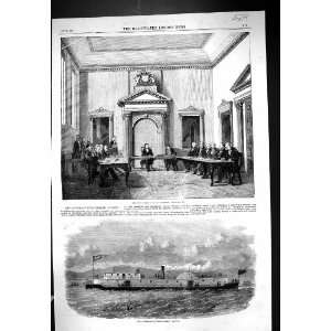  1858 Indian Council Chamber Australian Twin Steamer Ship 
