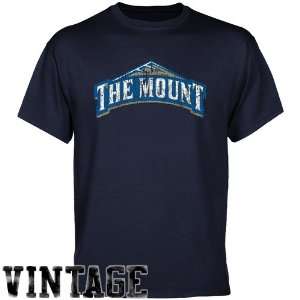   Shirts  Mount St. Marys Mountaineers Navy Blue Distressed Logo