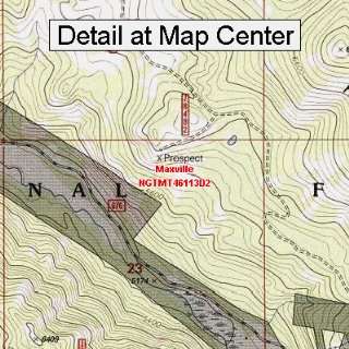 USGS Topographic Quadrangle Map   Maxville, Montana (Folded/Waterproof 
