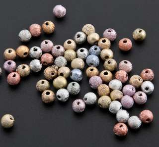 800 Mixed Colorful Stardust Round Beads SA054  