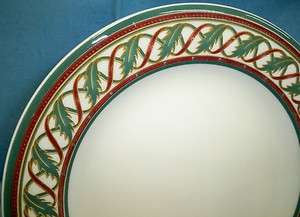 Pier 1 Holiday Christmas Dinnerware Red & Green Leaves 1 Salad Plate 8 