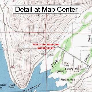  USGS Topographic Quadrangle Map   Fish Creek Reservoir 