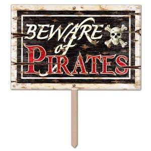  Beware Of Pirates 3 D Art Form Yard Sign Case Pack 42 