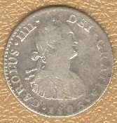 MEXICO 1 REAL COIN CAROLUS IIII 1806TH F+  