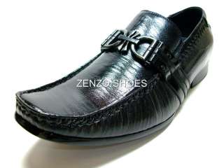 ALDO Black Mens Buckle Dress Shoes Italian Style NIB  