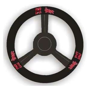  Nebraska Huskers Leather Steering Wheel Cover Sports 