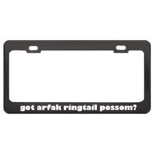 Got Arfak Ringtail Possom? Animals Pets Black Metal License Plate 