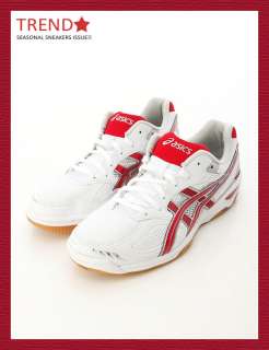 BN ASICS Rote Livre FL4 Volleyball Badminton Shoes White Red  