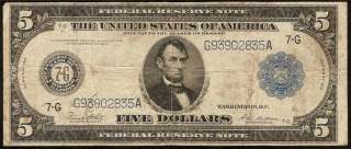   BILL FEDERAL RESERVE BLUE SEAL NOTE CHICAGO OLD PAPER MONEY  