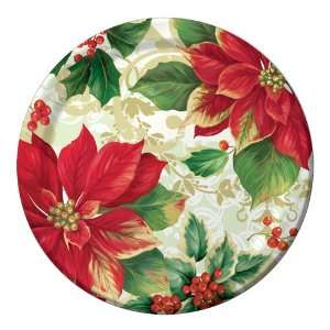  Christmas Poinsettia Paper Luncheon Plates Toys & Games